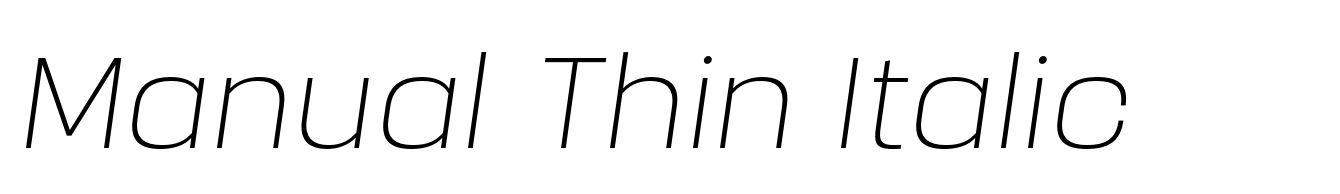 Manual Thin Italic